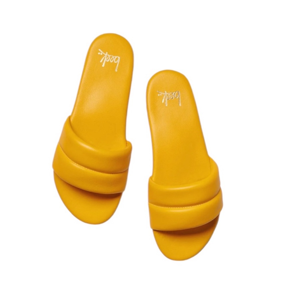 BEEK Sugarbird Leather Sandals  in yellow